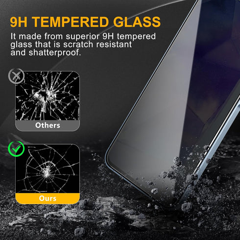 3 Pack Privacy Screen Protector for Samsung Galaxy A55 5G/A35 5G with 3 Pack Camera Lens Protector