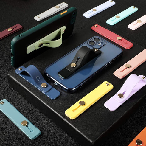Weewooday 15 Pieces Phone Grip Strap, Telescopic Finger Loop Holder for Most Mobile Phones and Tablets (Colorful)