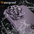 YWXTW iPhone 14 Pro/Pro Max Camera Lens Protector - Glitter Diamond Metal Ring, Tempered Glass Cover (Purple)