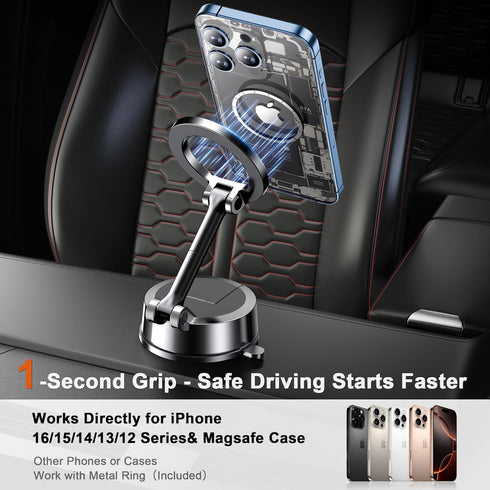Qifutan for MagSafe Dash Mounted Holders Phone Holders for Your Car Phone Mount for Car Windshield Dashboard Universal
