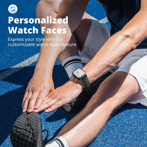 Smart Watch with Music Playback, Camera Control, Health Monitoring, Bluetooth Calling, AI Voice Assistant