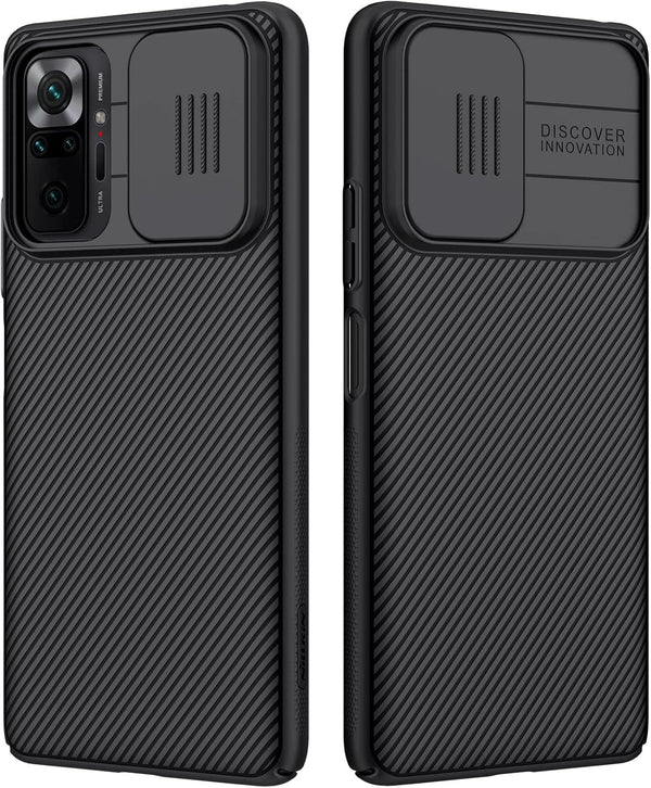 For Xiaomi Redmi Note 10 Pro Case, CamShield Slim Protective Cover with Camera Protector, Hard PC TPU (Black)