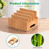 Pezin & Hulin Cell Phone Charging Stations, Bamboo Dock Organizer for Multi Devices, Tablets, Smart Watch, with Pack of