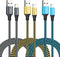 Apple MFi Certified 6FT iPhone Charger 3 Pack - Fast Charging Nylon Braided USB Lightning Cable for iPhone & iPad.