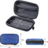 GLCON Earbud Carrying Case, Small Hard EVA Case, Lightweight Portable Zipper Storage Bag for Headset, Charger - Blue