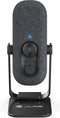 JLab Go Talk USB Microphone, Black, USB-C Output, Cardioid or Omnidirectional, Plug and Play with Volume Control