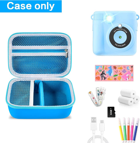 Kids Camera Case Compatible with Esoxoffore, Dududragon, Bofider, Instant Print Camera Storage, Blue