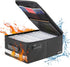 Photo Organizer Box with Lock, Fireproof Storage Box with 16 Clear Photo Cases, Portable with Handle