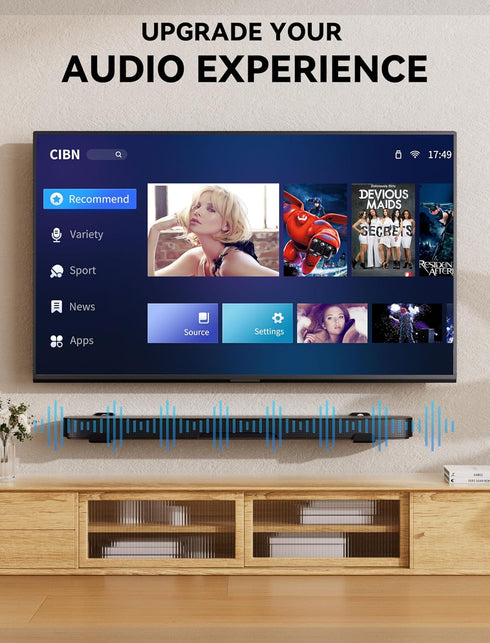 MUAKIOY (2 Sets) 3.4" 5.8" Soundbar Mount, Speaker Wall Mount Brackets Under TV, Heavy Duty Sound Bar Shelf Mounting