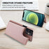 Bocasal Crossbody Wallet Case for iPhone 12 Mini, PU Leather Credit Card Holder with Detachable Strap, 5.4 inch (Rose