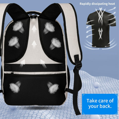 School Backpacks for Teens, Laptop Backpack with USB Charging Port, 15.6 Inch Water Resistant Mochila for Work, College