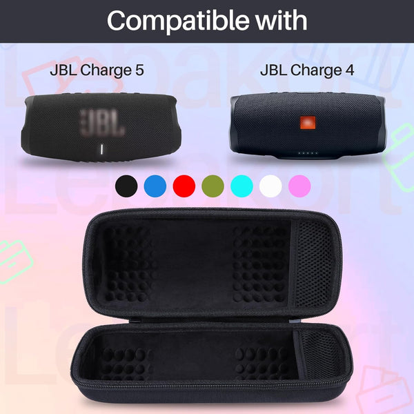 Hard Case Compatible with JBL Charge 5 Charge 4 Waterproof Bluetooth Speaker - White