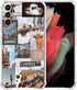 Cowboy Case for Galaxy S21, Retro Western Country Cowgirl Life Art Collage Phone Case for Boys Men Women, Trendy Soft