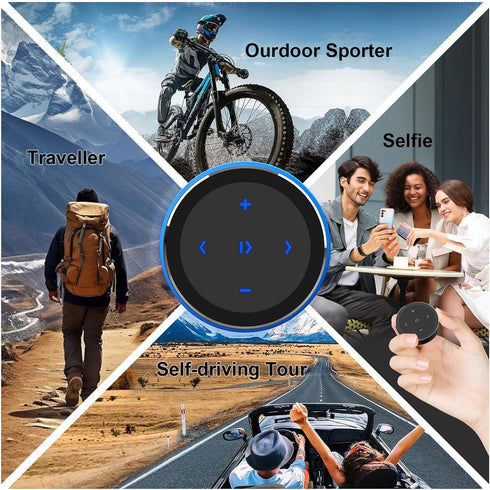 UltraConnect Wireless Bluetooth Media Control Button with Selfie Functionality, Compatible with iPhone and Android,