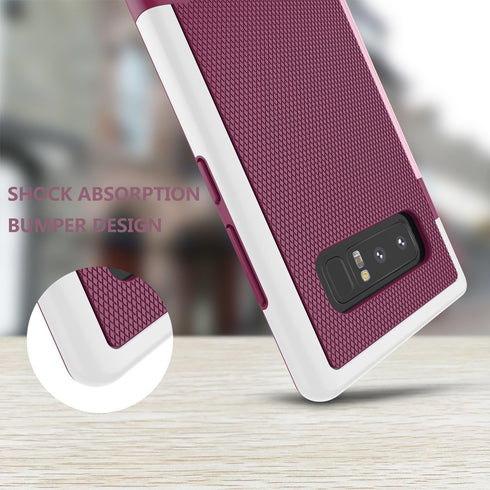 Jeylly Galaxy Note 8 Case, Slim Hybrid Impact Rugged Soft TPU & Hard PC Bumper, Shockproof Anti-Slip Cover Shell for