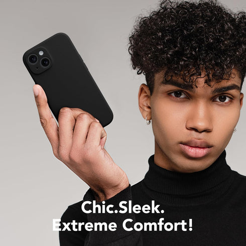 iPhone 14 Case, Black Silicone Shockproof, MagSafe Compatible, Full Camera Protection, Includes 2 Screen Protectors.