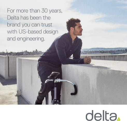 Delta Cycle Bicycle Phone Mount - Lockable Handlebar Holder Fits Any Phone Up to 3.5" x 7.8"