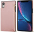Bocasal Crossbody Wallet Case for iPhone Xr - Zipper Card Slot Protector with Removable Strap (Rose Gold)