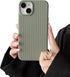 Case for iPhone 13/iPhone 14 - Cute 3D Laid Braid Woven Pattern Design - Soft TPU Shockproof Pea Green