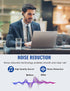 Bluetooth Headset V5.1 with Battery Display Charging Case, Noise Canceling Mic for Driving, Office, Business