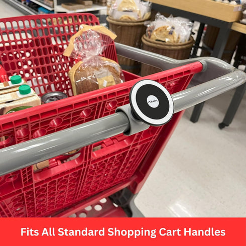 Maxby Shopping Cart Phone Holder | MagSafe Compatible Magnetic Mount for Grocery & Supermarket Carts | Flexible