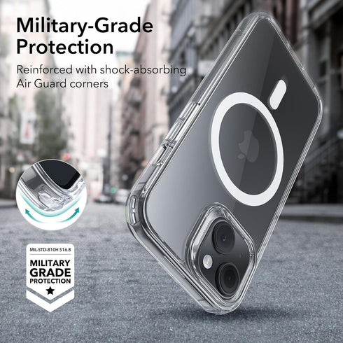ESR Classic Series Clear Case for iPhone 15, MagSafe Compatible, Scratch-Resistant, Military-Grade Protection,