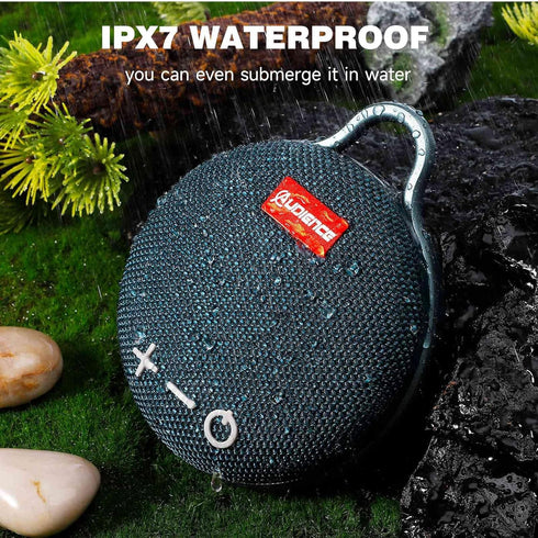 UrbanX Audience Series Bluetooth Waterproof Speaker, IPX7, 20H Playtime, Compact Big Sound, Blue, 1 Pack for Beach,