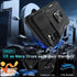 DEERLAMN Galaxy S23 FE Case - Black, Military Grade Shockproof, Slide Camera Cover, Screen Protector & Rotated Ring