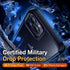 iPhone 12 Pro Max Case, Shockproof Military Grade Protection, Slim Translucent Hard Back, Frosted Black, 6.7''