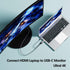 HDMI to USB C Adapter Cable 4K60Hz 6.6FT, HDMI Source to USB Type C Display Converter, Compatible with Steam Deck, PS5,