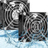 GDSTIME 80mm x 25mm 12V IP68 Waterproof Exhaust Fan, Small Brushless DC Cooling Computer Case Fan, 2 Pack