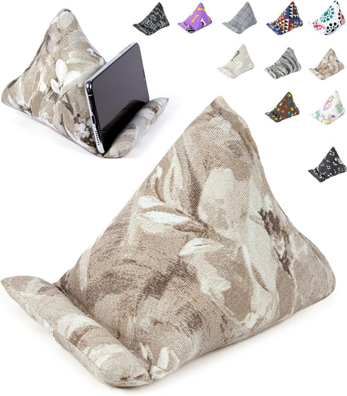 STEPHAN AND THEODORE Handmade Phone Pillow Holder - The Wedge Mobile Device Stand - Fabric