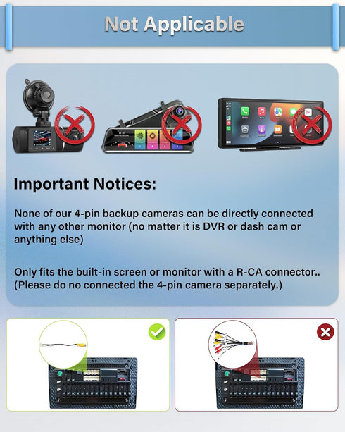 Jansite 1080P/720P/CVBS/PAL, 170 IP69 Backup Camera Switchable Button Support AHD Wide Angle, Super Clear Night Vision