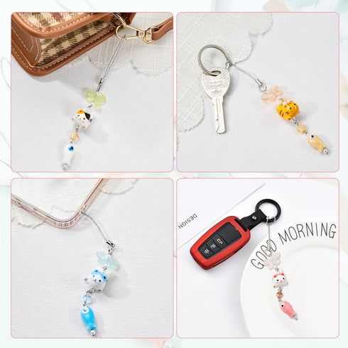 Y2Y Cute Phone Charms Cat Butterfuly Fish Cellphone Charms Accessories for Bag Camera Pendants Decor for Women