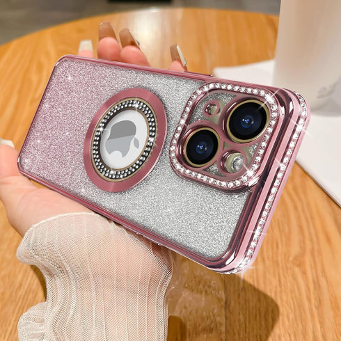 Losin Compatible with iPhone 15 Magnetic Glitter Case Compatible with MagSafe Luxury Bling