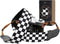 Padwa Lifestyle Black and White Plaid Camera Strap, 2" Wide Double Layer Cowhide, Adjustable Neck Strap for All Cameras