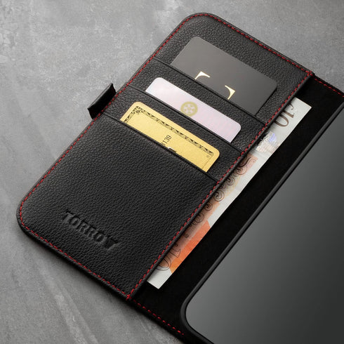 TORRO Case for iPhone 13 Pro, Premium Leather Wallet Case with Kickstand