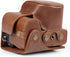 MegaGear Genuine Leather Camera Case for Sony Alpha a6700 (16-50mm) - Stylish Protective Brown Case