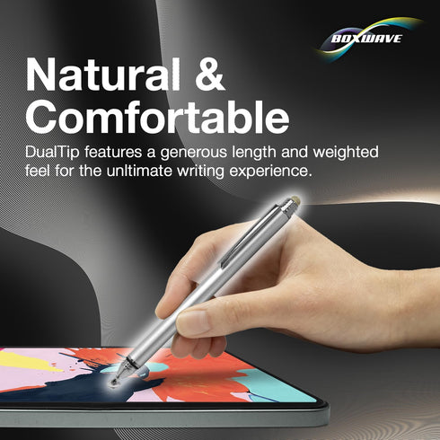 BoxWave S24 Stylus Pen Compatible with Samsung Galaxy FE - DualTip Capacitive Stylus, Fiber Tip Disc Tip Capacitive