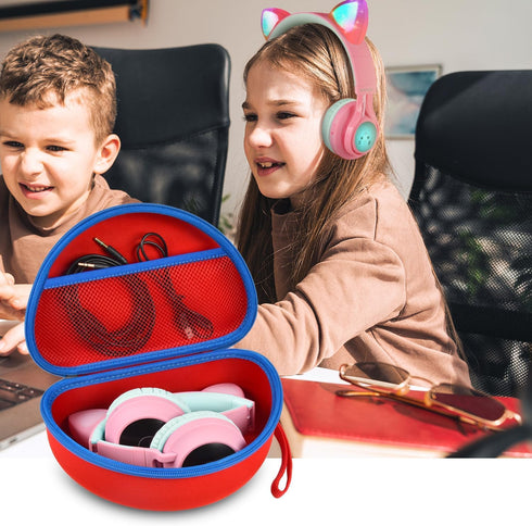 Headphone Case for Riwbox CT-7 Pink, Jack CT-7S Cat Green, 3.5mm for iClever IC-HS01, FosPower Bluetooth Headset