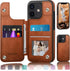 DJDUCK Designed for iPhone 12/12 Pro Case Wallet with Card Holder, [Magnetic Clasp