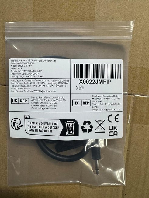 HYS Wired Earbuds Headphones with Secure Ear Hooks - 3.5mm Earpiece for Shoulder Speaker Microphones