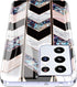 BAISRKE Galaxy S21 Ultra Case, Shiny Rose Gold Geometric Marble Hybrid Hard Plastic Back Soft Clear Glitter TPU Edge