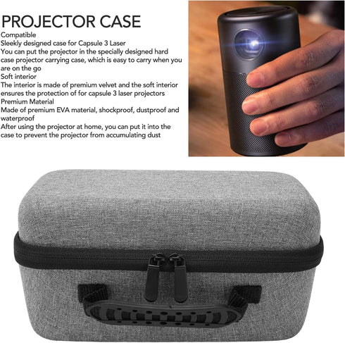 Cuifati Projector Carrying Case for Samsung Nebula Capsule 3 & 1080P Projector, EVA Waterproof Bag