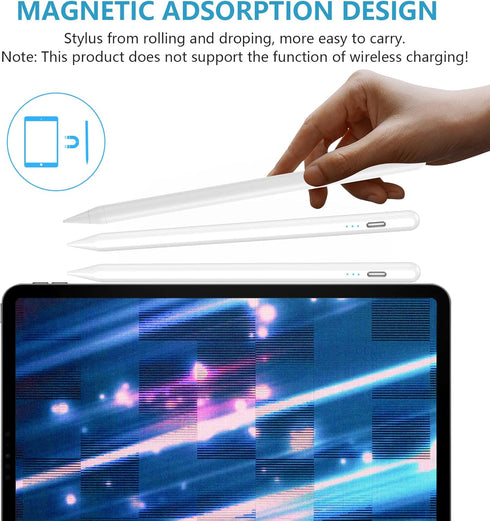 Apple Pencil for iPad 10th Generation, Stylus Pen for iPad (9/8/7/6) with Palm Rejection, High Sensitivity & Tips