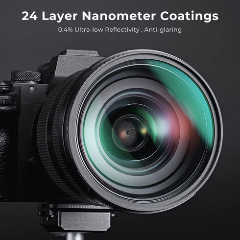 K&F Concept 72mm Black Diffusion 1/4 Filter, Waterproof Mist Cinematic Effect Filter for Photography (D-Series)