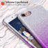 MATEPROX Compatible with iPhone SE 2022 Case, Glitter Bling Sparkle Cute Girls Women Protective Case, Gradient Purple