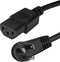 StarTech.com 6ft Computer Power Cord, Right Angle NEMA 5-15P to C13, Replacement AC Power Cord for PC/Monitor