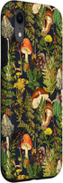 iPhone XR Case, Mushroom Woodland Scene with Elderberries, Fungi, Nature Shrooms