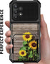 for Samsung Galaxy A32 5G Wallet Case with Card Holder Slot Flip Cover Hybrid Dual Layer Heavy Duty Shockproof Hidden ID Cash Credit Wallet Case for Samsung A32 5G, Plank Sunflower